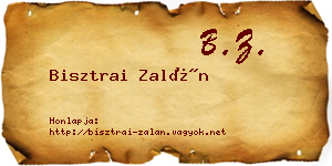 Bisztrai Zalán névjegykártya